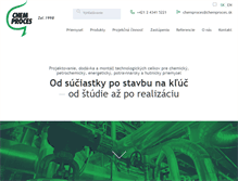 Tablet Screenshot of chemproces.sk